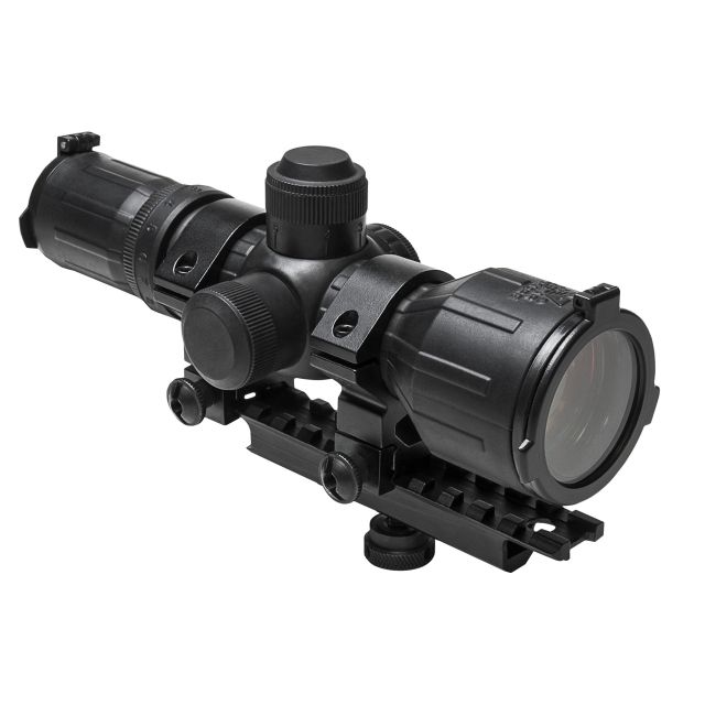 NcSTAR AR Combo/Carry Handle  Rubber Compact Rifle Scope/Illuminated P4 Sniper Reticle Black - Ncstar