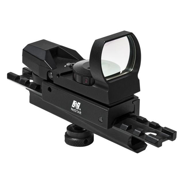 NcSTAR AR Combo/Carry Handle Adapter/Red And Green Reflex Sight w/ 4 Reticles Black - Ncstar