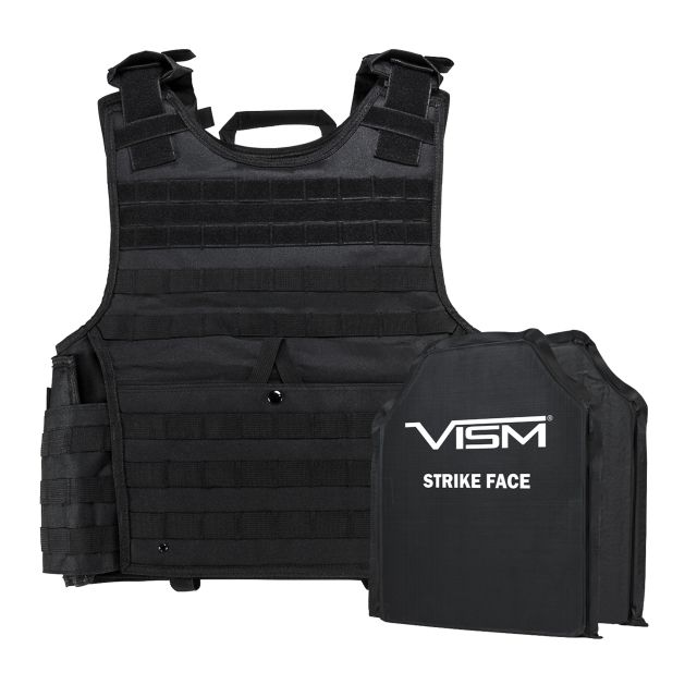 NcSTAR Expert Plate Carrier Vest w/Two 10x12in Rectangle Cut Soft Ballistic Panels Black 2XL - Ncstar
