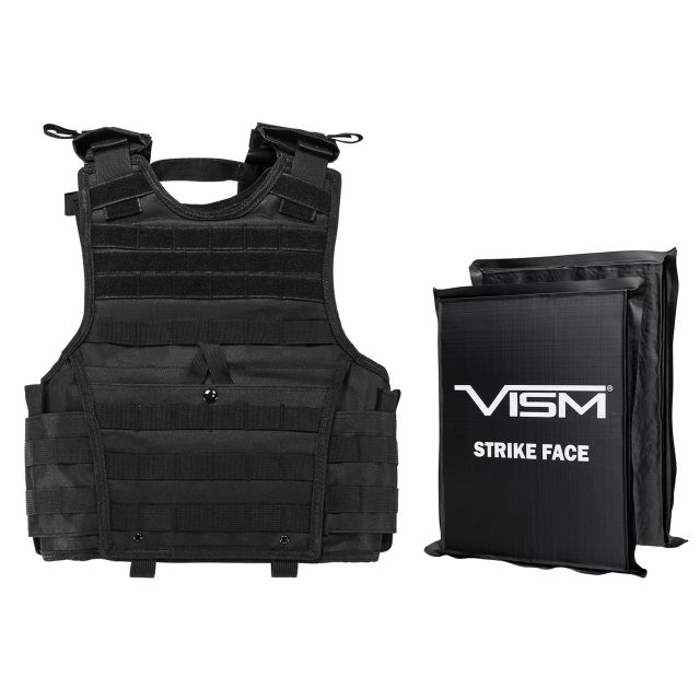 NcSTAR Expert Plate Carrier Vest w/Two 8x10in Rectangle Cut Soft Ballistic Panels Black Extra Small - Small - Ncstar