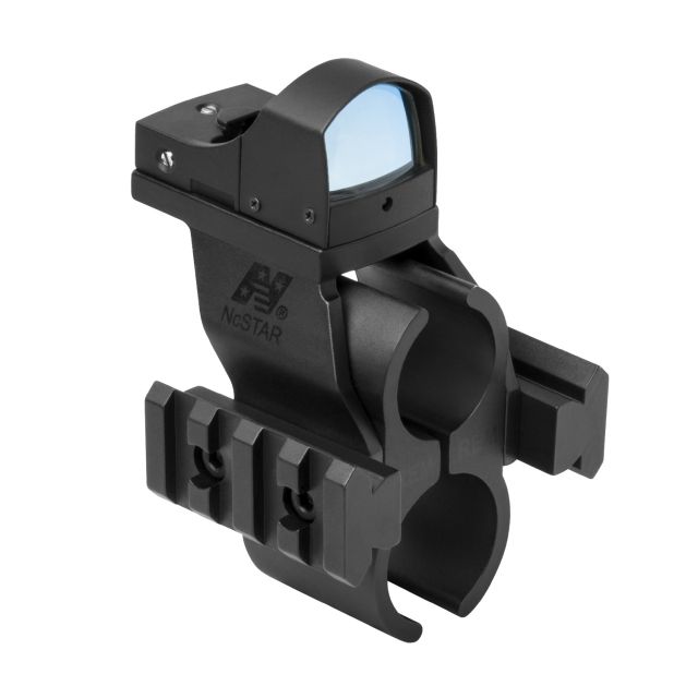 USED Ncstar Rem 870 Shotgun Barrel And Magazine Tube Micro-Dot And Rail Mount With Green Micro-Dot Optic BLACK MSHBDREMG EDEMO1 Used Condition Fair - NcSTAR