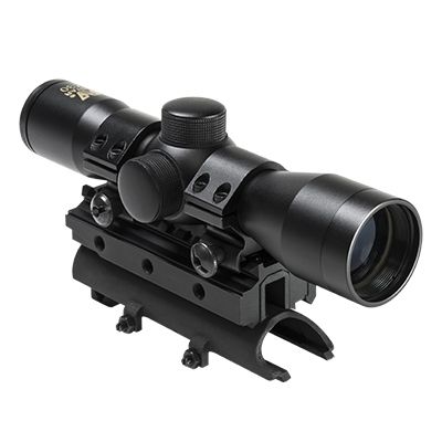 NcSTAR SKS Combo/Tri-Mount/4X30 Compact Scope w/1in Rings Black - Ncstar