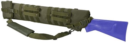 VISM Tactical Shotgun Scabbard Holster w/ Padding Zippered Opening Green