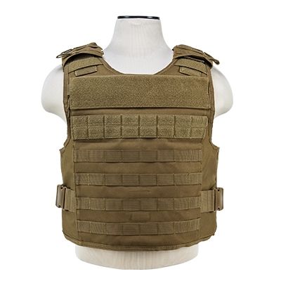 NcSTAR Vism Plate Carrier W/External Hard Armor Pockets Tan Medium - 2XL - Ncstar