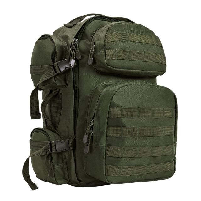 NcSTAR VISM Tactical Backpack with 10 x 12in Level III+ Shooters Cut PE Hard Ballistic Plate Green - Ncstar