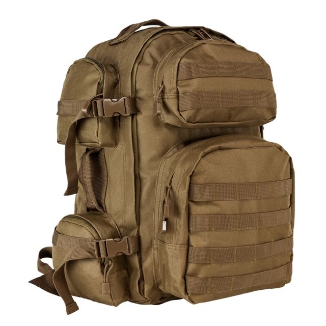NcSTAR VISM Tactical Backpack with 10 x 12in Level III+ Shooters Cut PE Hard Ballistic Plate Tan - Ncstar