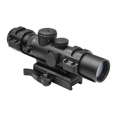 USED NcSTAR XRS Series  Compact Scope w/ Modular Upper Scope Rings Black Blue Ill. Mil-Dot/Waver  EDEMO3 Used Condition Fair - NcSTAR
