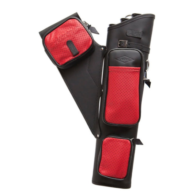 Neet NT-2300 Leather Target Quiver 1004272 Black/Red 4 Arrow - Neet