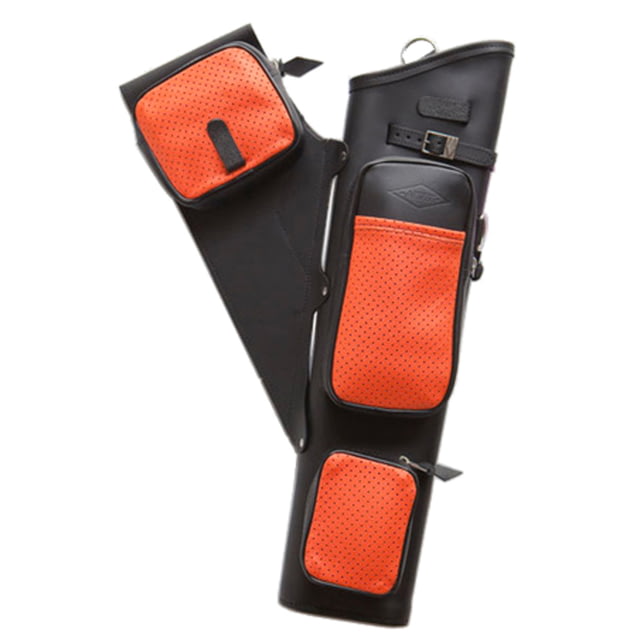 Neet Neet NT-2300 Leather Target Quiver Black/Orange 4 Arrow - $89.99 at Optics Planet