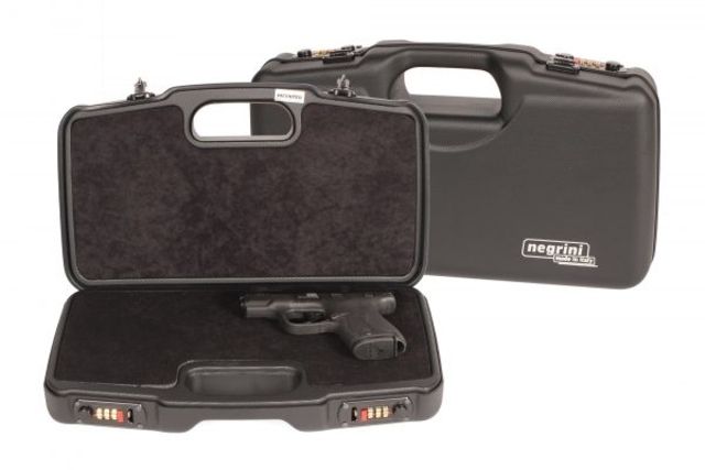 Negrini Compact Tactical Handgun Case Black/Black L15.2in x W8.8in x D3.1in - Negrini