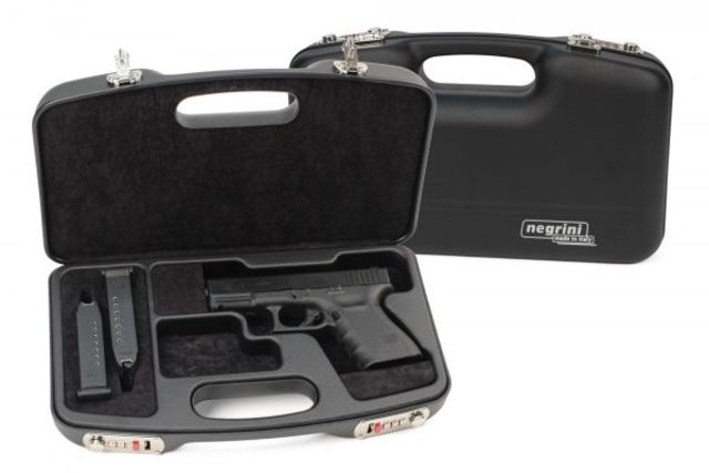 USED Negrini Dedicated GLOCK Style Handgun Case Black/Black L13.75in x W8.25in x D3.875in  EDEMO1 Used Condition Like New Inspect and Rebox - Negrini