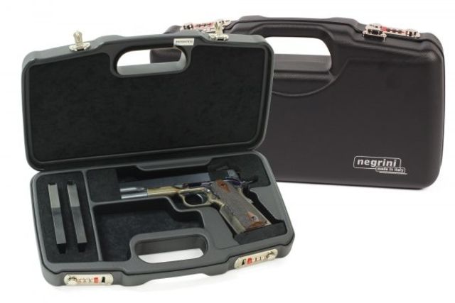 Negrini Model 1911 Handgun Case Black/Black L15.2in x W8.8in x D3.1in - Negrini