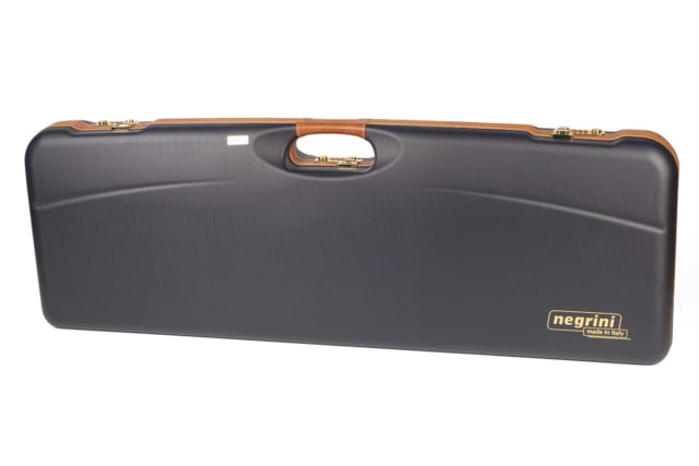 Negrini O/U Deluxe High Rib Trap/Sporting Combo Shotgun Case Navy/Tobacco Leather/Grey Interior - Negrini