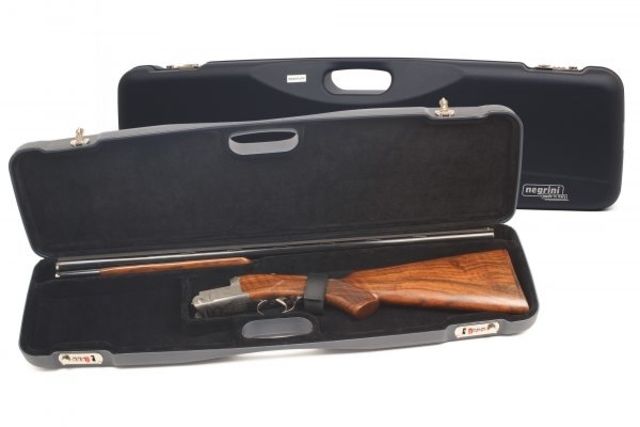 Negrini OU/SxS Luxury Hunting Shotgun Case Navy/Black 31.5x9.3x3.5