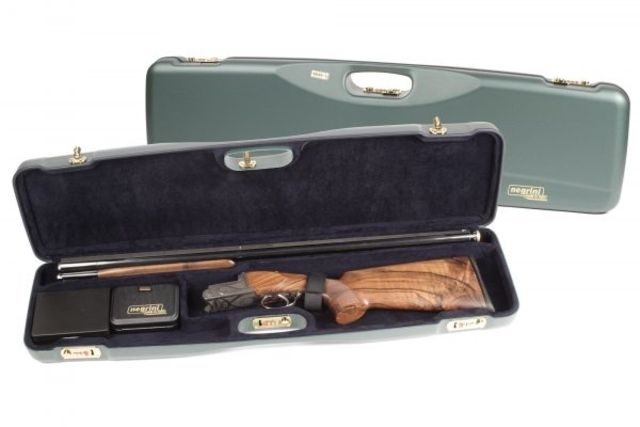 Negrini OU/SxS Luxury Travel Shotgun Hard Case Green/Navy 34x8.3x3.3 - Negrini