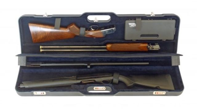 Negrini UNICASE Two Shotgun Travel Case Navy/Navy L37.75in x H10.6in x D4.9in