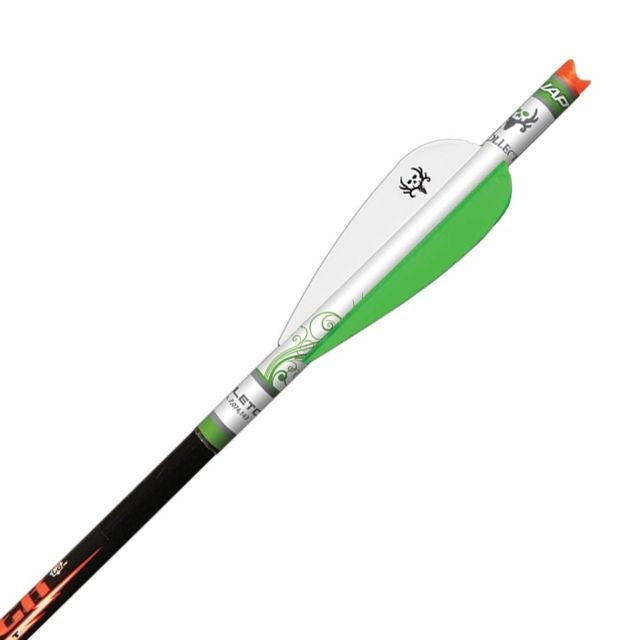 New Archery Products Quikfletch 3in Quikspin Vanes for Crossbow 6 Pack White/Green/Green
