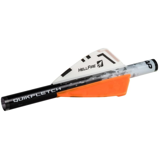 New Archery Products Quikfletch Hellfire 2 in White/Orange/Orange Pack of 6