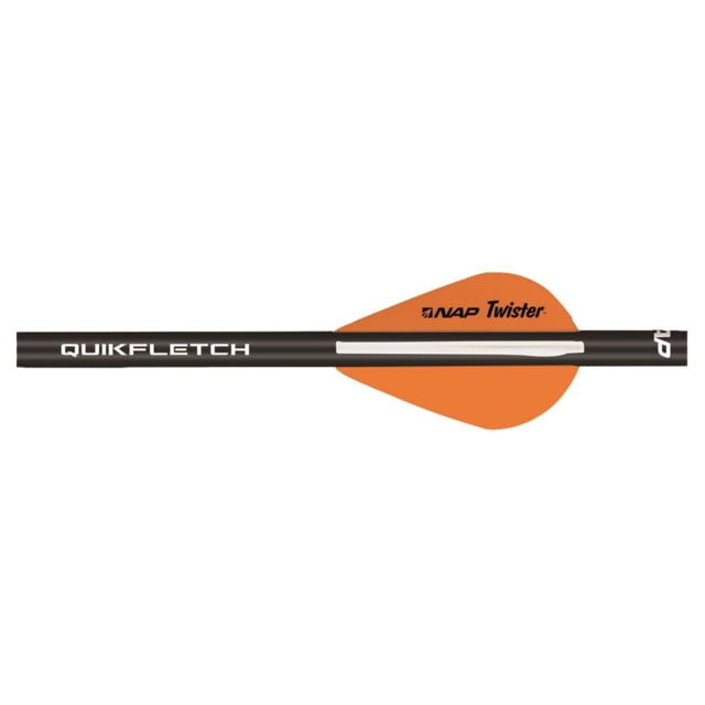 New Archery Products Quikfletch w/Twister Vanes Black Tube White/Orange 6 pk.