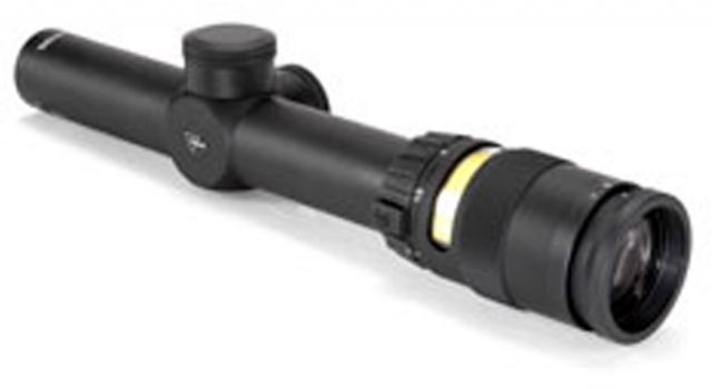 Trijicon AccuPoint  1-4x24mm Rifle Scope 30 mm Tube Second Focal Plane Black Amber BAC Triangle Post Reticle MOA Adjustment 200052