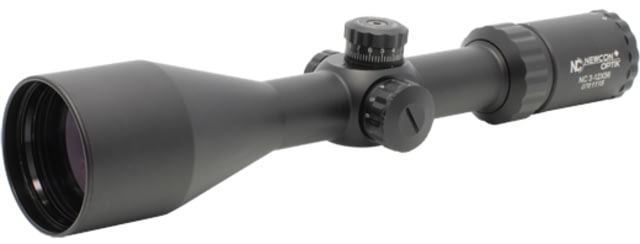Newcon Optik NC 3-12x56 Rifle Scope 3-12x56mm 30mm Tube First Focal Plane Mil-Dot Black Medium NC 3-12x56 - Newcon Optik