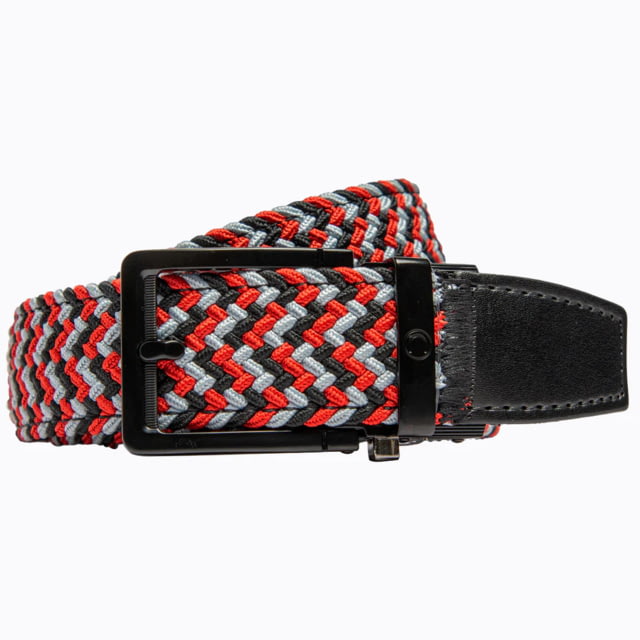Nexbelt Braided Belt Red/Grey/Black Up to 50" Waist - Nexbelt