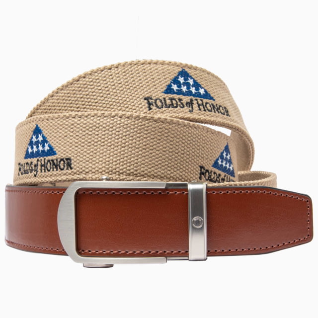 Nexbelt Folds Of Honor Belt Brown Up to 50" Waist - Nexbelt