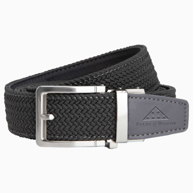 Nexbelt Folds Of Honor Braided Belt Grey Stamped Up to 50" Waist - Nexbelt