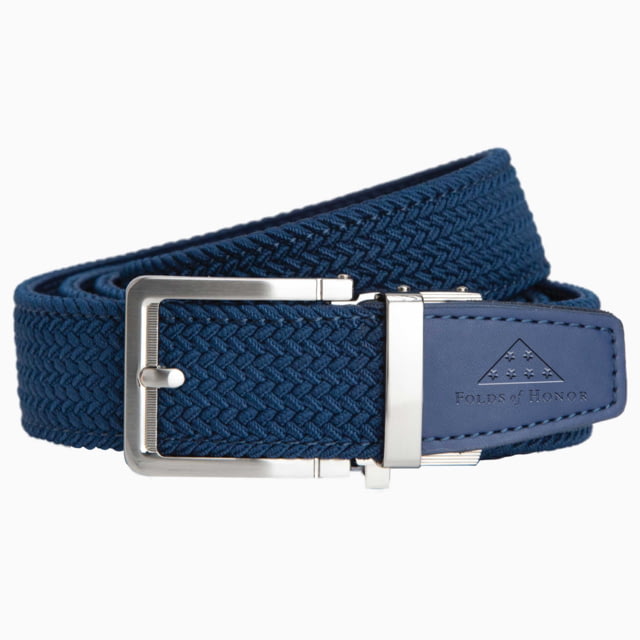 Nexbelt Folds Of Honor Braided Belt Navy Stamped Up to 50" Waist - Nexbelt