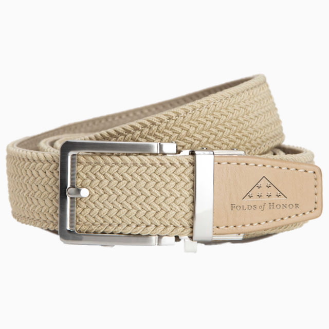 Nexbelt Folds Of Honor Braided Belt Tan Up to 50" Waist - Nexbelt