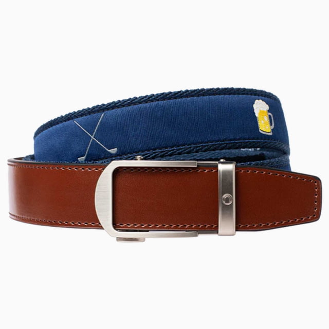 Nexbelt Hampton Belt Tan/Blue Up to 50" Waist - Nexbelt