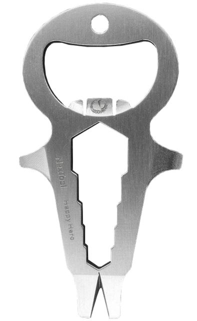 NexTool Happy Hero Pocket Multi-tool w/Carabiner Chrome - Nextool