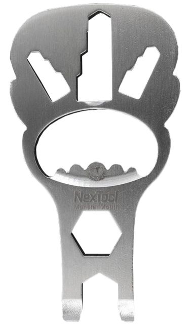 NexTool Monster Mouth Pocket Multi-tool w/Carabiner Chrome - Nextool