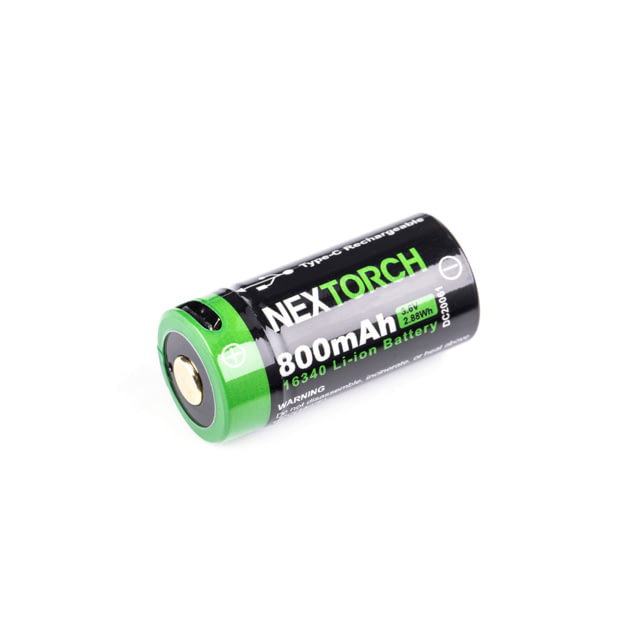 Nextorch 16340 USB-C Direct Recharge Battery Black - Nextorch