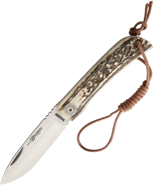 Nieto Campana Lockback Stag Folding Knife 3.25in Satin 14C28N Sandvik SS Spear Point Blade Stag Handle Slip Joint - Nieto