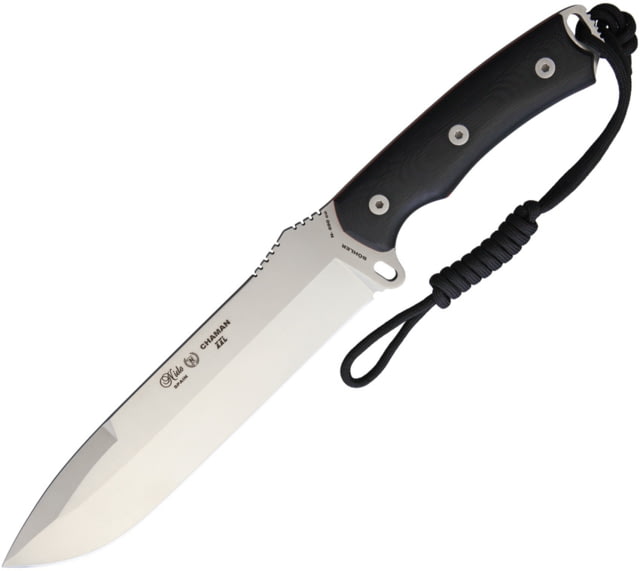 Nieto Chaman XXL Fixed Blade G10 Knife 7.5" satin finish Bohler N690 stainless blade Black G10 handle - Nieto