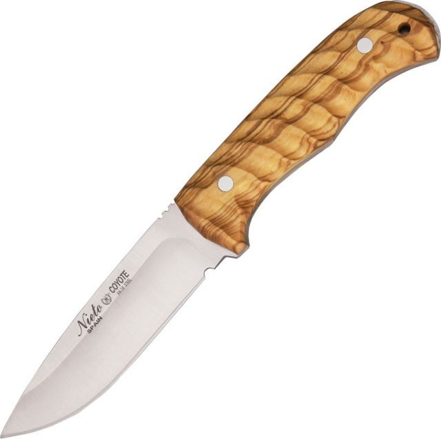 Nieto Cuchillo Coyote Fixed Blade Knife SS PE Blade Hardwood Olive handle NIE - Nieto