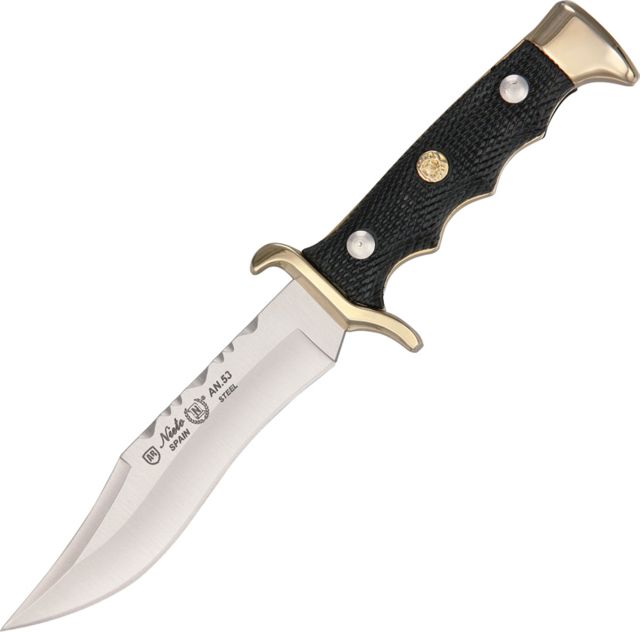 Nieto Cuchillo Gran Cazador Fixed Blade 4.5in Knife SS PE Blade Black ABS and Zamak handle NIE - Nieto