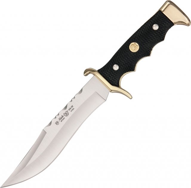 Nieto Cuchillo Gran Cazador Fixed Blade 7in Knife SS PE Blade Black ABS and Zamak handle NIE - Nieto