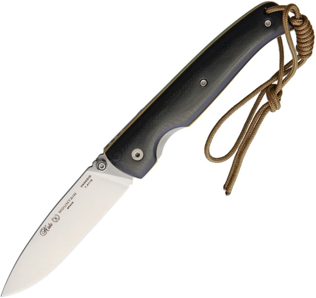 Nieto Mountain Linerlock Folding Knife 3.25in Satin 1.4116 SS Blade Black G10 Handle Thumb Stud Pocket Clip Black - Nieto