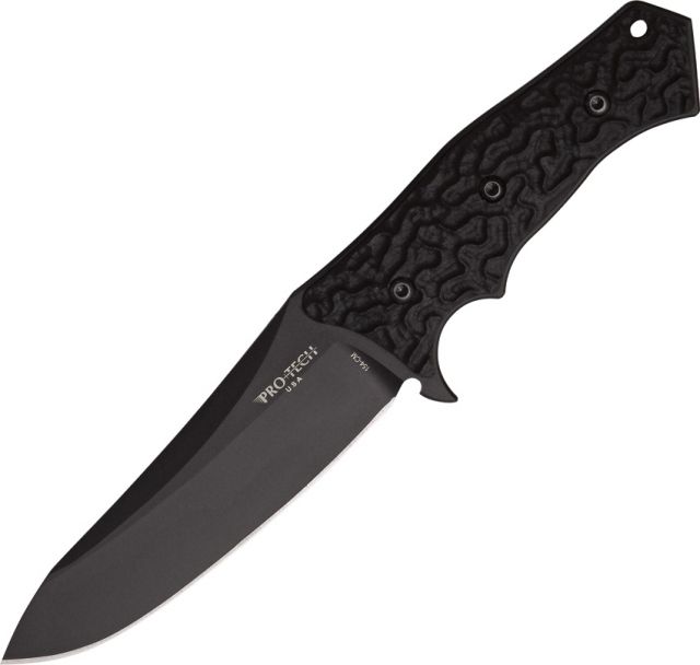 Nieto Pro Tech Spindrift Fixed Blade KnifePlain Edge Blade Black G-10 Handle PTK - Nieto