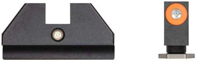 Night Fision Accur8 Student Gun Night Sight Set Glock 42/43/43X Orange Front Ring One-Dot Rear - Night Fision