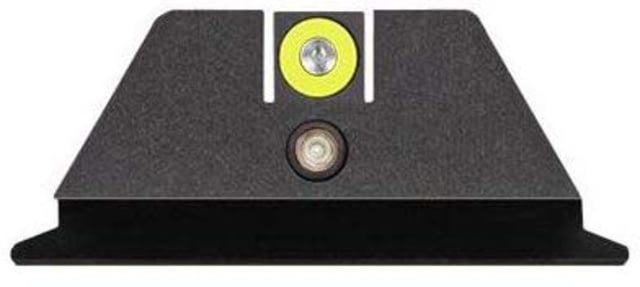 Night Fision Accur8 Student Gun Night Sight Set S&W M&P Shield/Shield Plus Yellow Front Ring One-Dot Rear - Night Fision