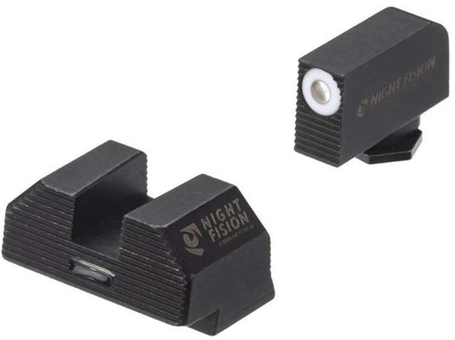 Night Fision Costa Ludus Night Sight Set Glock 42/43/43X White Front Ring Horizontal Tritium Bar Rear - Night Fision