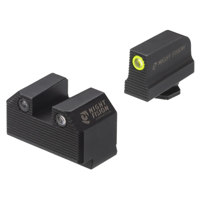 Night Fision Optics Height Night Sights for Glock 17/19/45 w/ Holosun EPS Blank Rear Yellow
