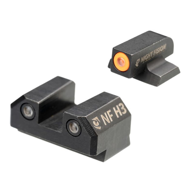 Night Fision Night Sight Set for Canik MC9 w/ Orange Front Ring Black One Size - Night Fision
