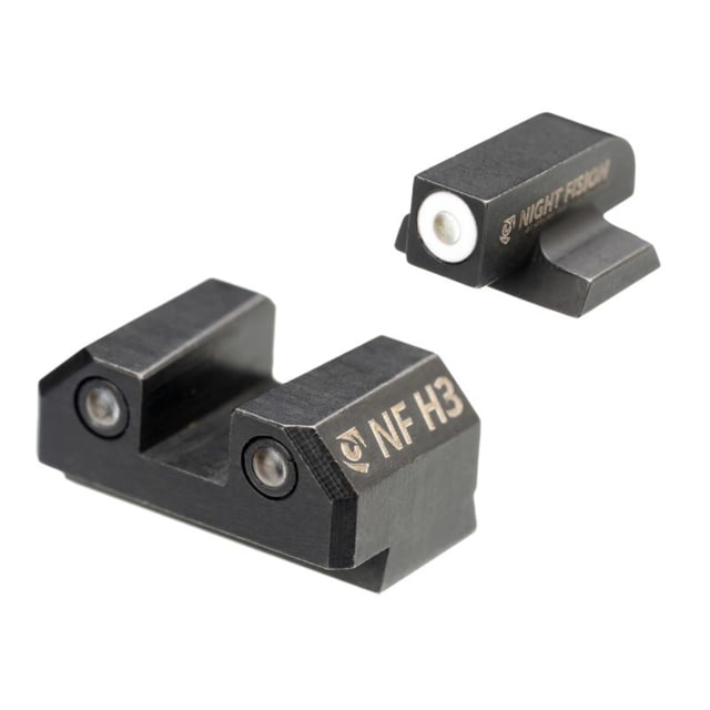 Night Fision Night Sight Set for Canik MC9 w/ White Front Ring Black One Size - Night Fision