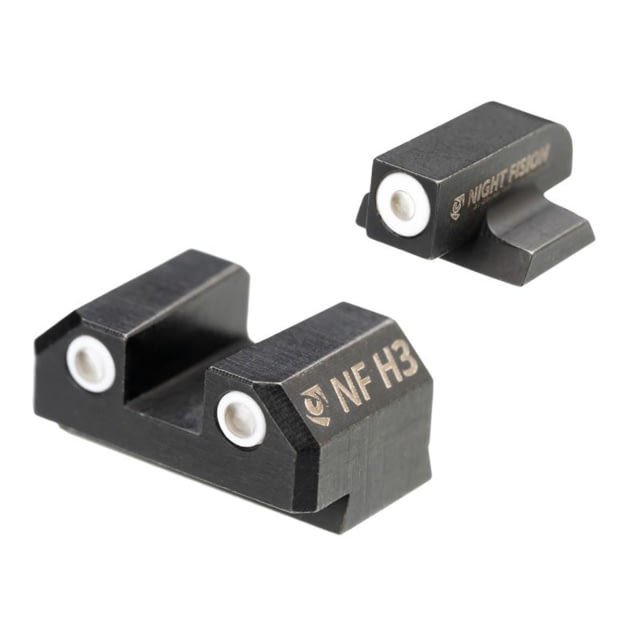 Night Fision Night Sight Set for Canik MC9 w/ White Front White Rear Rings Black One Size - Night Fision