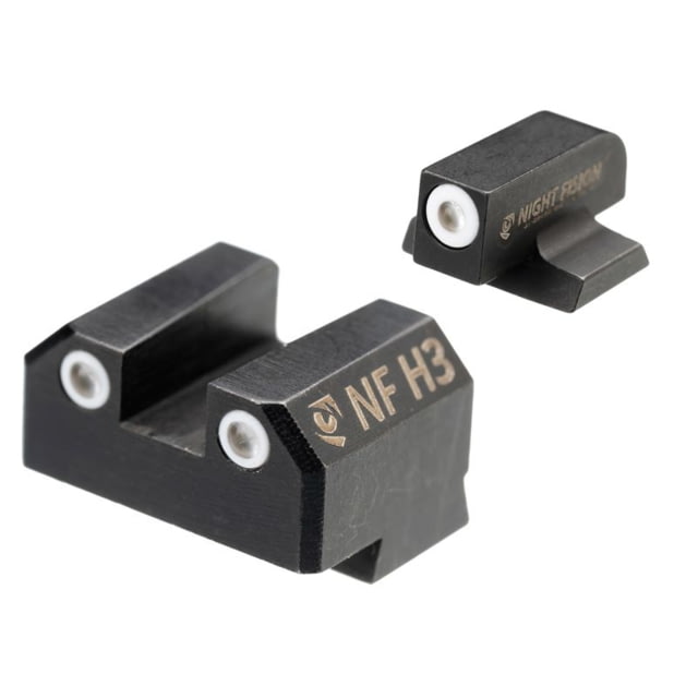 Night Fision Night Sight Set for Canik Mete SF and TP9 Pistols w/ White Front White Rear Rings Black One Size - Night Fision