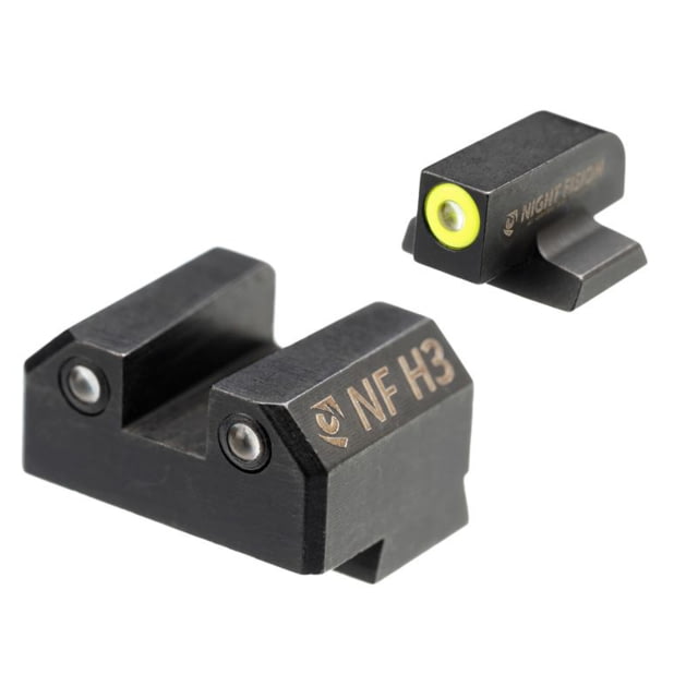 Night Fision Night Sight Set for Canik Mete SF and TP9 Pistols w/ Yellow Front Ring Black One Size - Night Fision